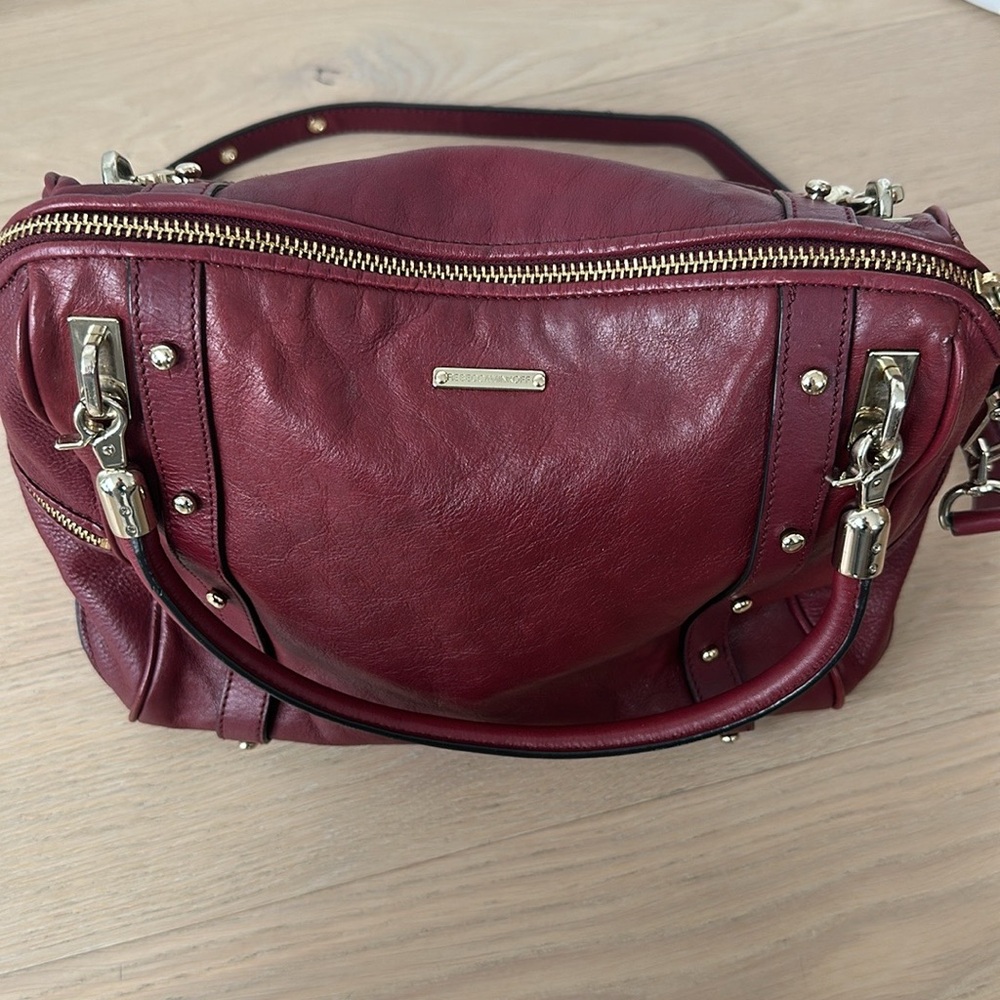 Rebecca Minkoff Cupid Burgundy Red Leather Handbag